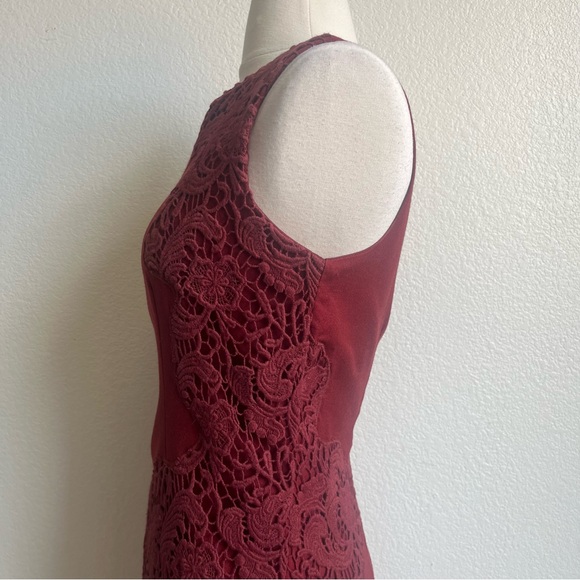 💓Peruvian Connection Burgundy Red Wool Embroidered Sheath Dress - Size 8 - Picture 11 of 16